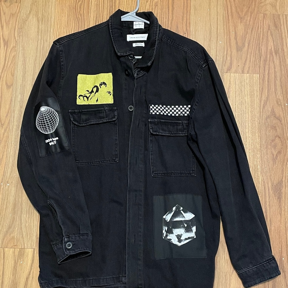 Oversized denim shirt jacket